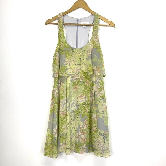 Jessica Simpson Floral Chiffon Popover Dress - Picture 1 of 14
